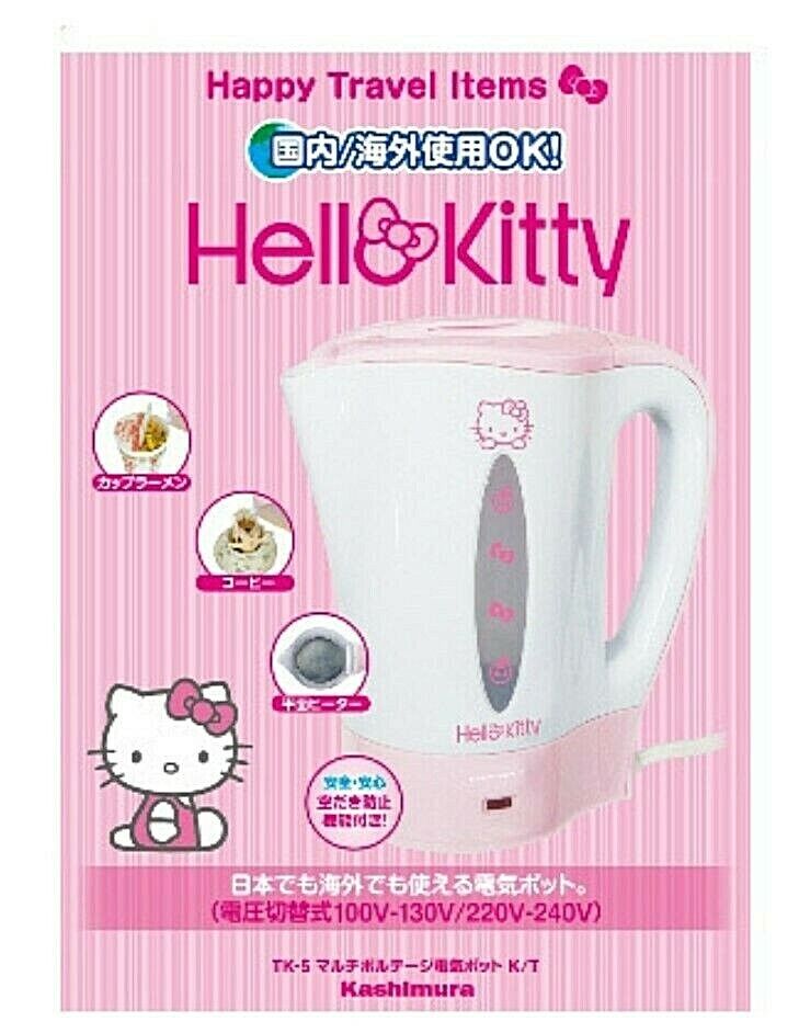 Electric kettle TK-5 Hello Kitty 0.4L multi-voltage Kashimura NEW
