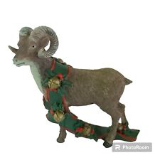 Silver Deer Christmas Animals Collection Ram Figurine Tom Rubel Mountain Goat picture