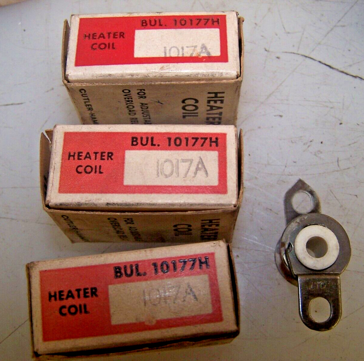 ✌ 3) NEW CUTLER-HAMMER HEATER COIL OVERLOAD H1017 1.02 to 1.14 AMPS LOT OF 3