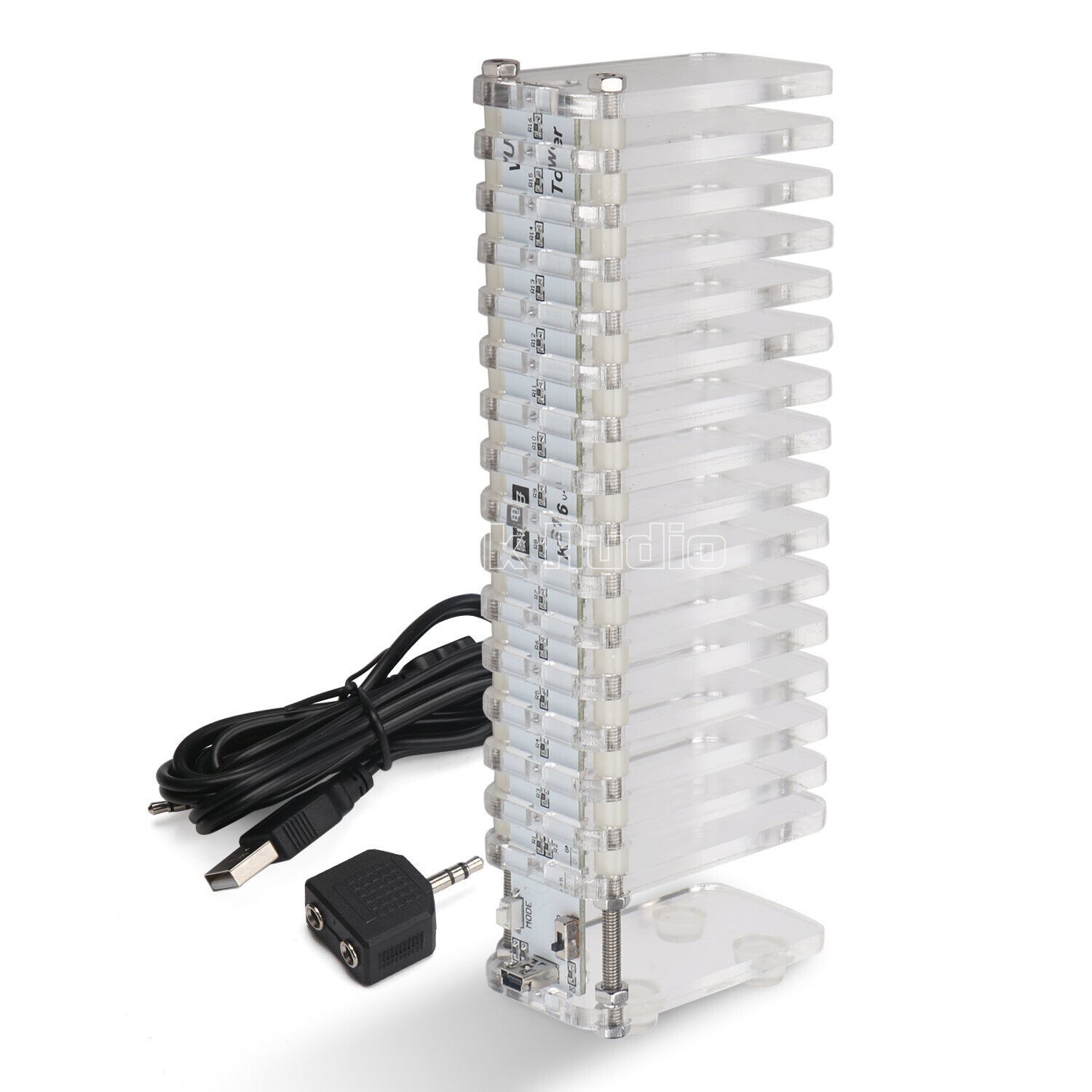 Crystal Cube 16*LED Music Spectrum Level Display VU Meter for Tube Amplifier DIY
