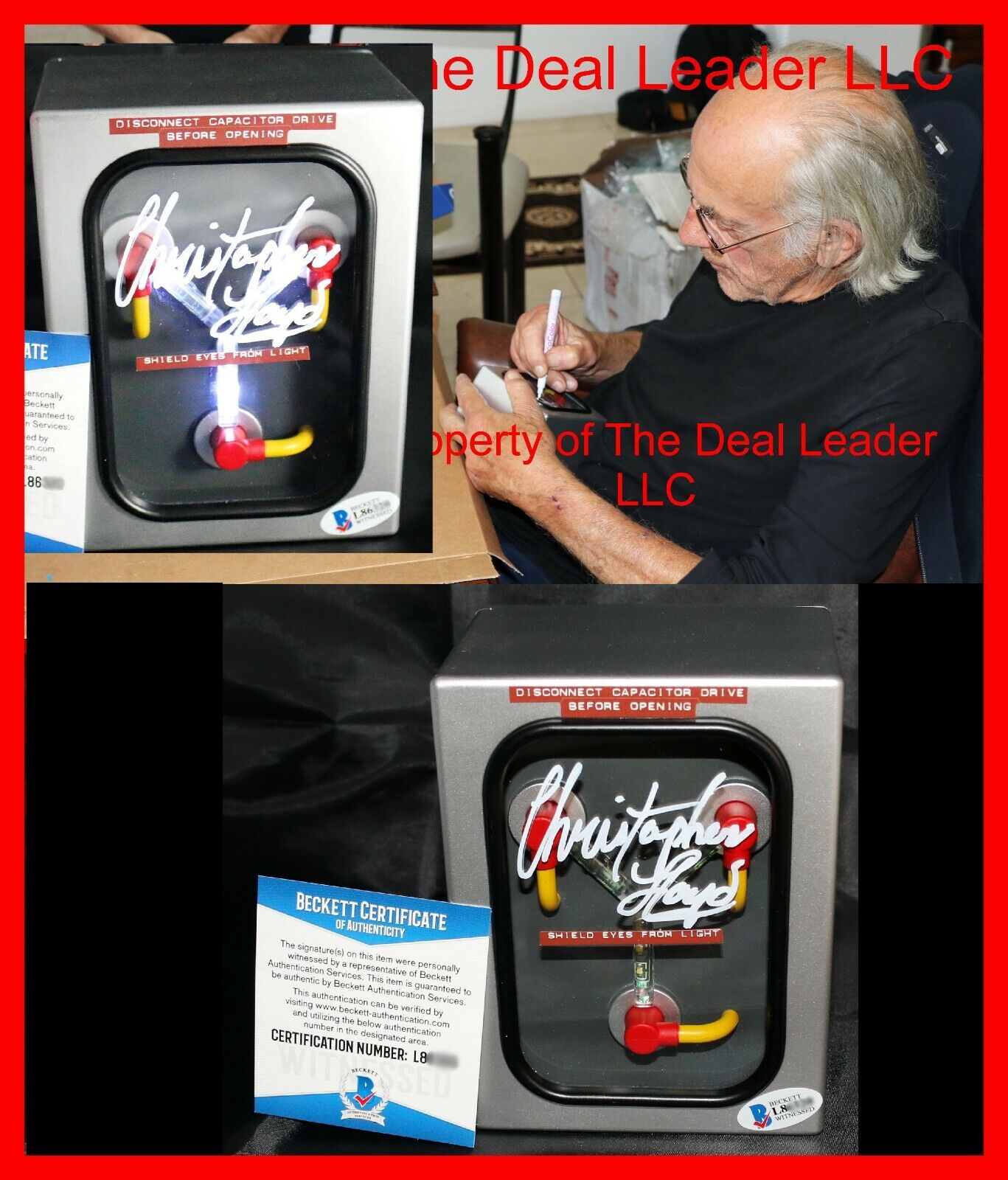 🔥 Christopher Lloyd Back To The Future Doc signed Flux Capacitor Beckett PSA