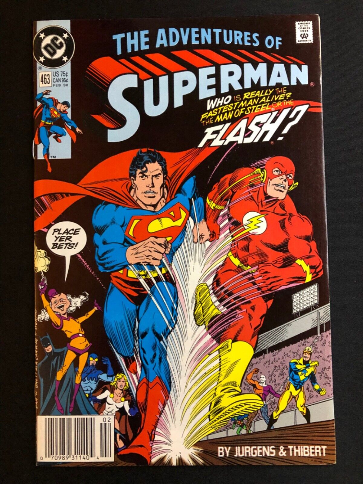 The Adventures of Superman #463 DC 1990 Race Against The Flash