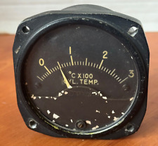 1940s Aircraft Cockpit Indicator Thermocouple Thermometer Instrument Lewis Eng J picture