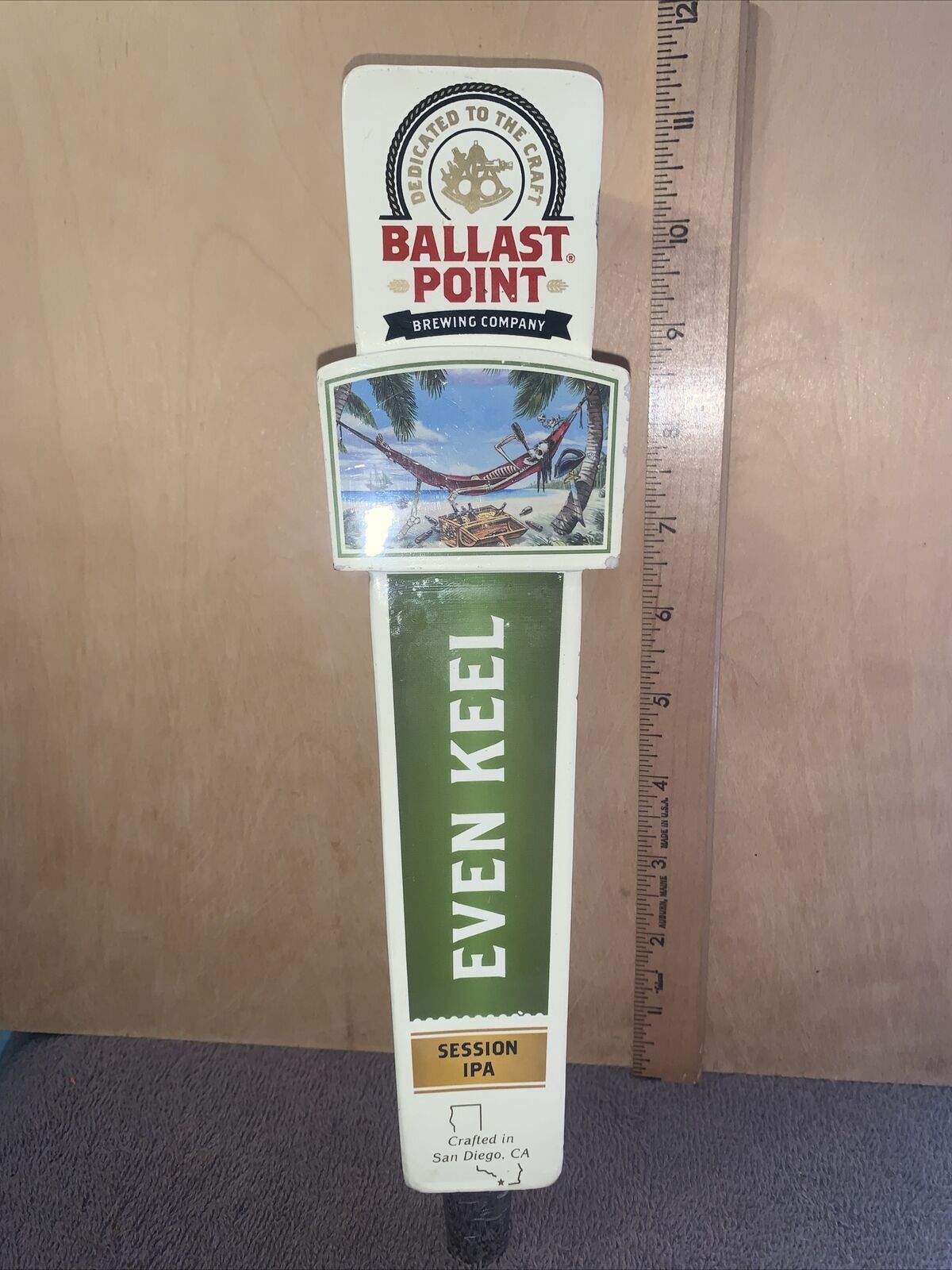 Ballast Point Brewing Co. Craft Beer - Tap Handle - Used. San Diego, Ca