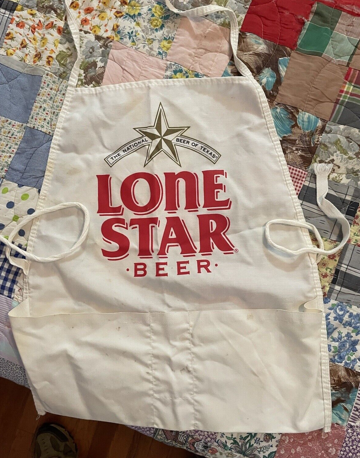 RARE Lone Star Beer Server Apron with Pockets