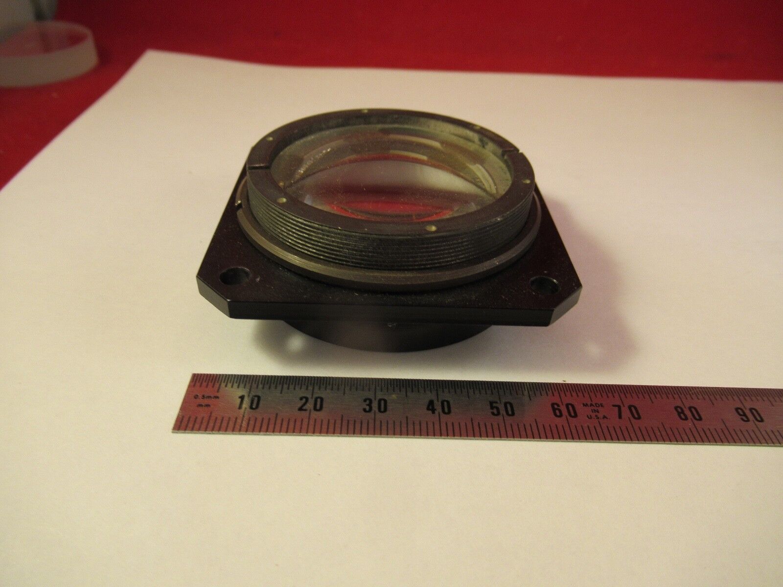 OPTICAL MIL SPEC MOUNTED CONVEX LENS OPTICS AS PICTURED &P7-FT-96