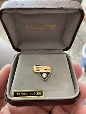 Vintage 14k Gold w/ Diamond USWEST Phone Company 35 Year Service Pin 2.06g. picture