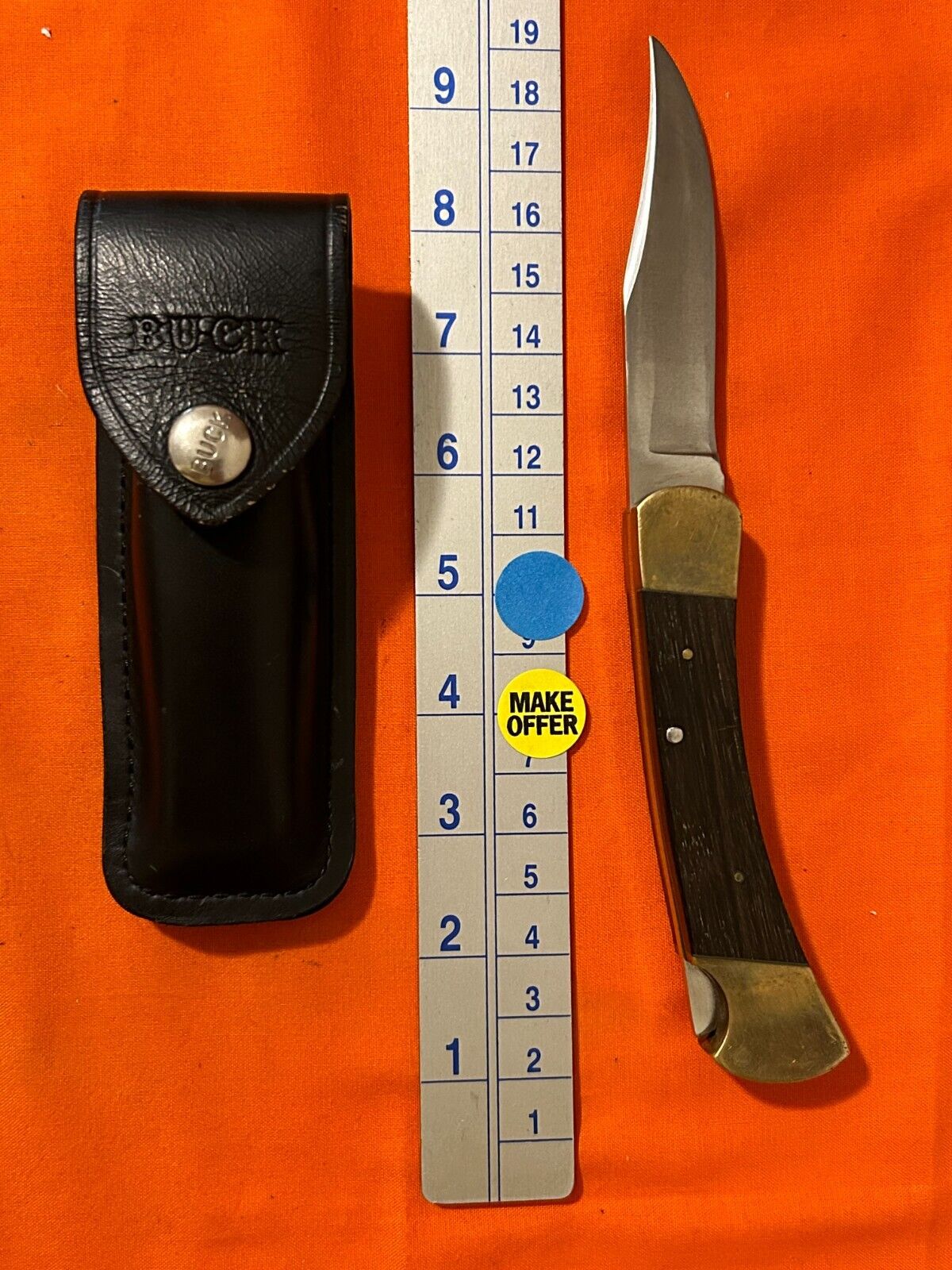 Vintage Buck 110 Folding Hunting Knife Inverted 2 Liner  1967 - 1972  USA