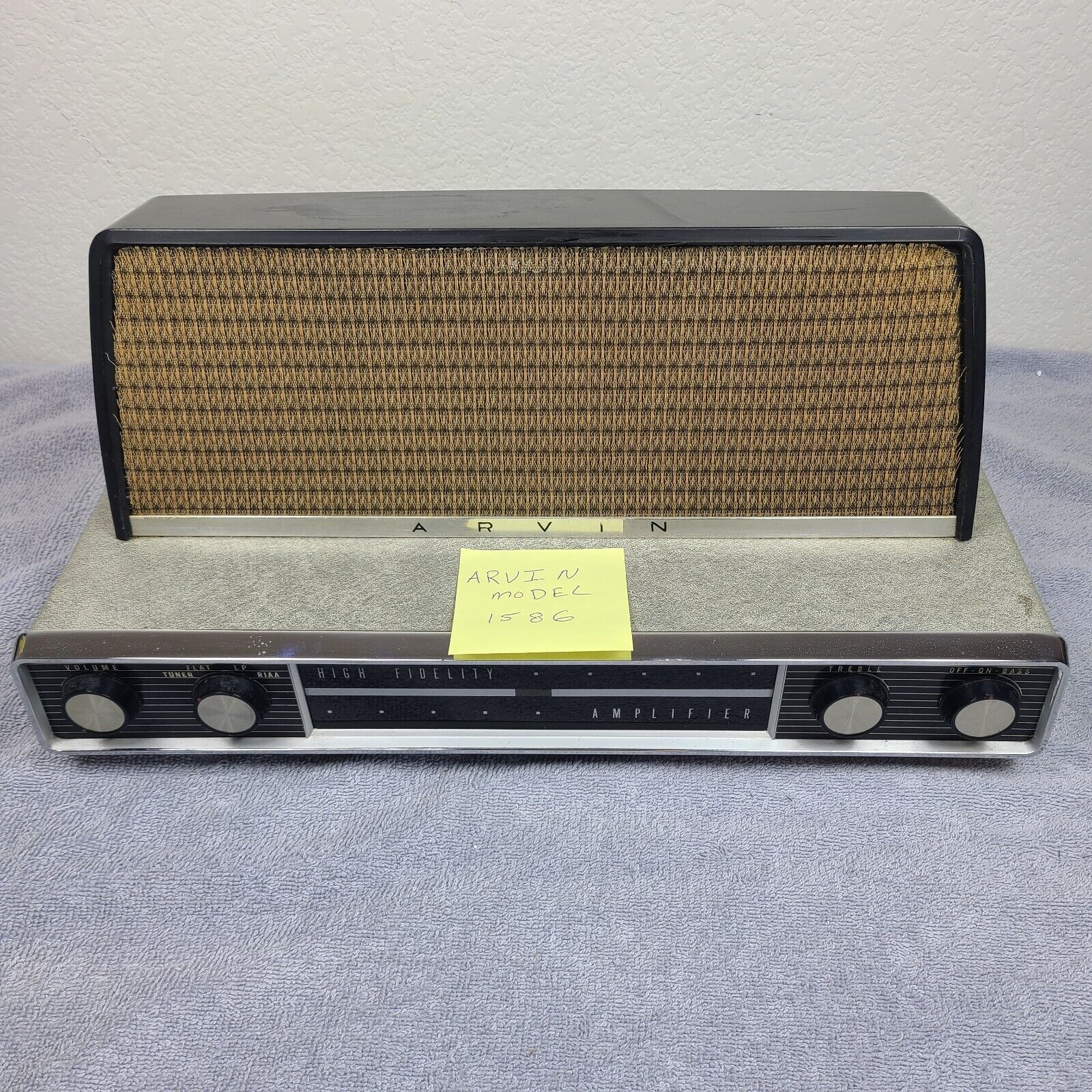 Vintage 1950's Arvin Model # 1586 Hi-Fi  Amplifier, 45 Watts -Turns On, READ