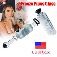 Freeze Pipe Coil Bubbler Glass Bong Percolator Filter Hookah W/ ICE Catcher Gift picture