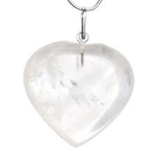 CHARGED Amplifier Clear Quartz Crystal Heart Perfect Pendant™ + 20