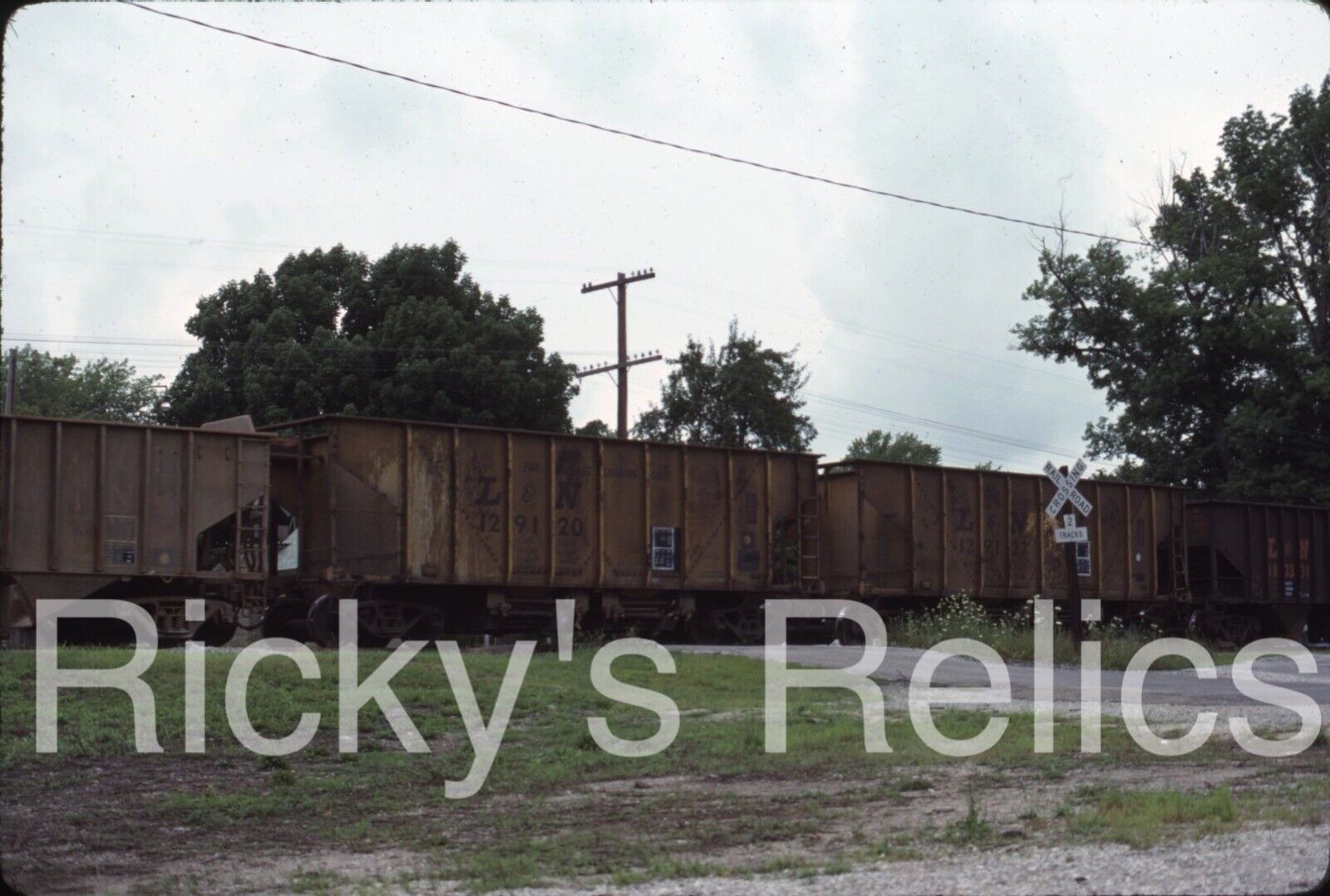 Original Slide L&N #129120 Hopper Ballast Loading Only Louisville Nashville 1981