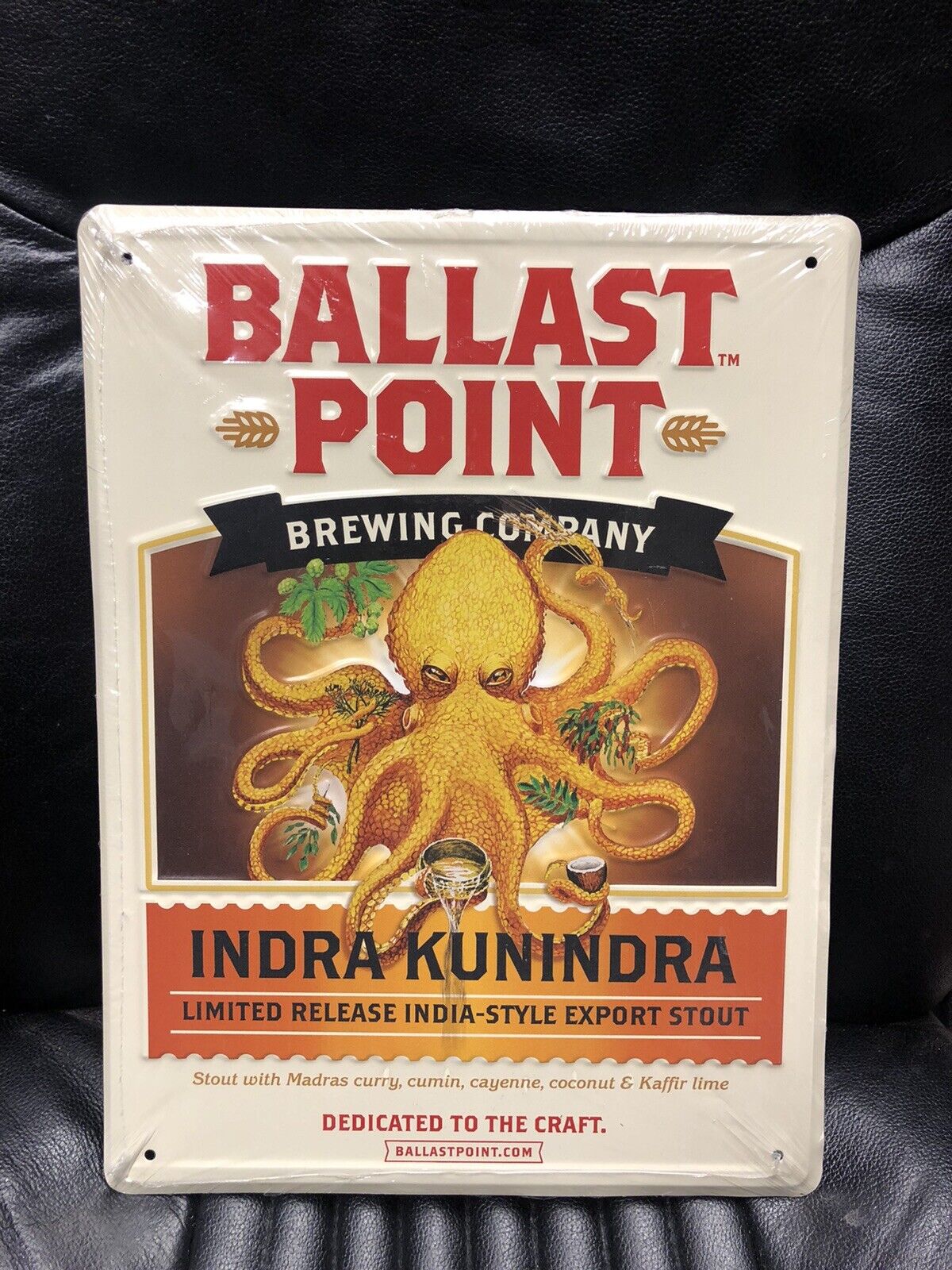 Ballast Point Brewing Beer Indra Kunindra Tin Sign Limited Release California
