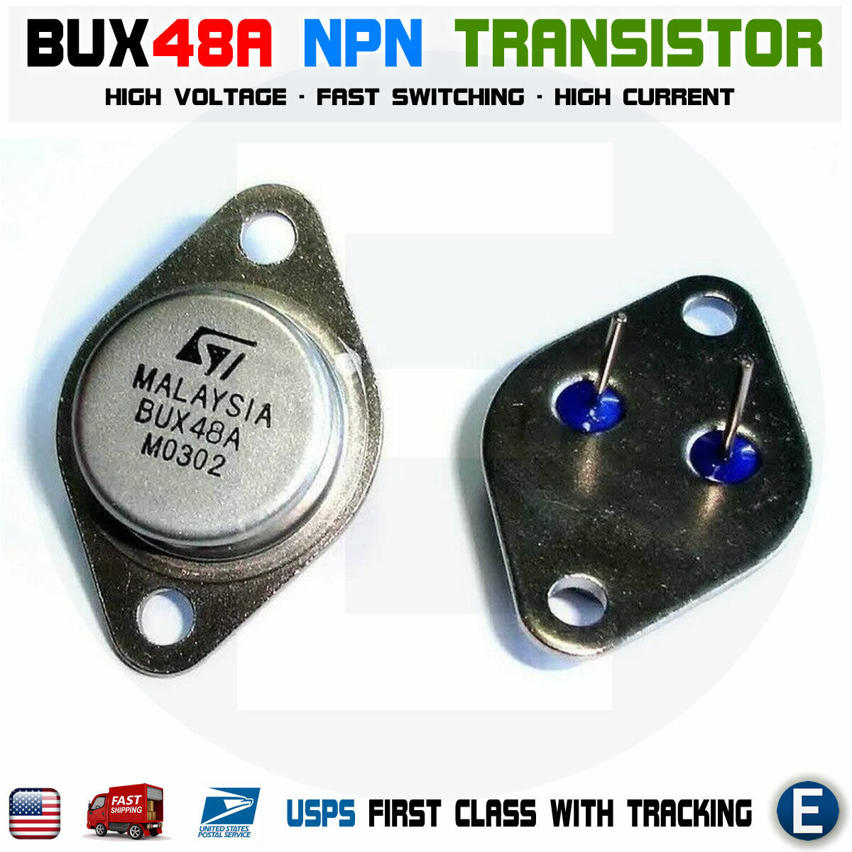 BUX48A ST Power Transistor TO-3 15A 1000V 175W BUX48 High Voltage Switching USA