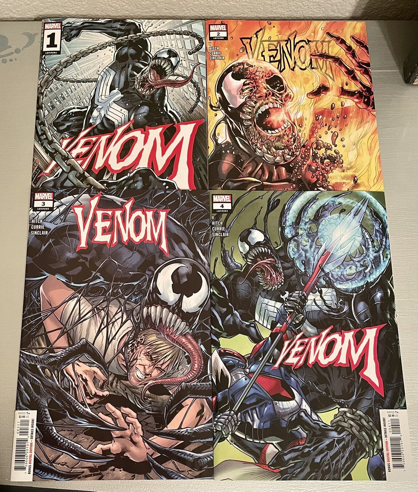 Venom 1, 2, 3 & 4 Lot 2021-2022 NM Cover A 1st Prints Al Ewing Ram V Bryan Hitch