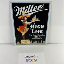 Trinx Miller Coors High Life Server Metal Sign Bar Wall Decor Vintage 16x12 inch picture
