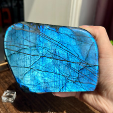 Top Quality Rare Full Blue Flash Natural Labradorite Crystal Freeform 1485g picture