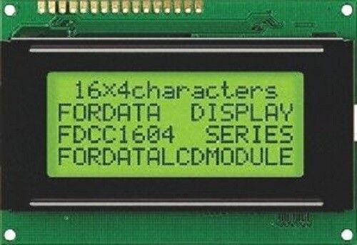 Fordata FDCC1604A-FLYYBW-51SE Alphanumeric LCD Display, Yellow on Green-New 
