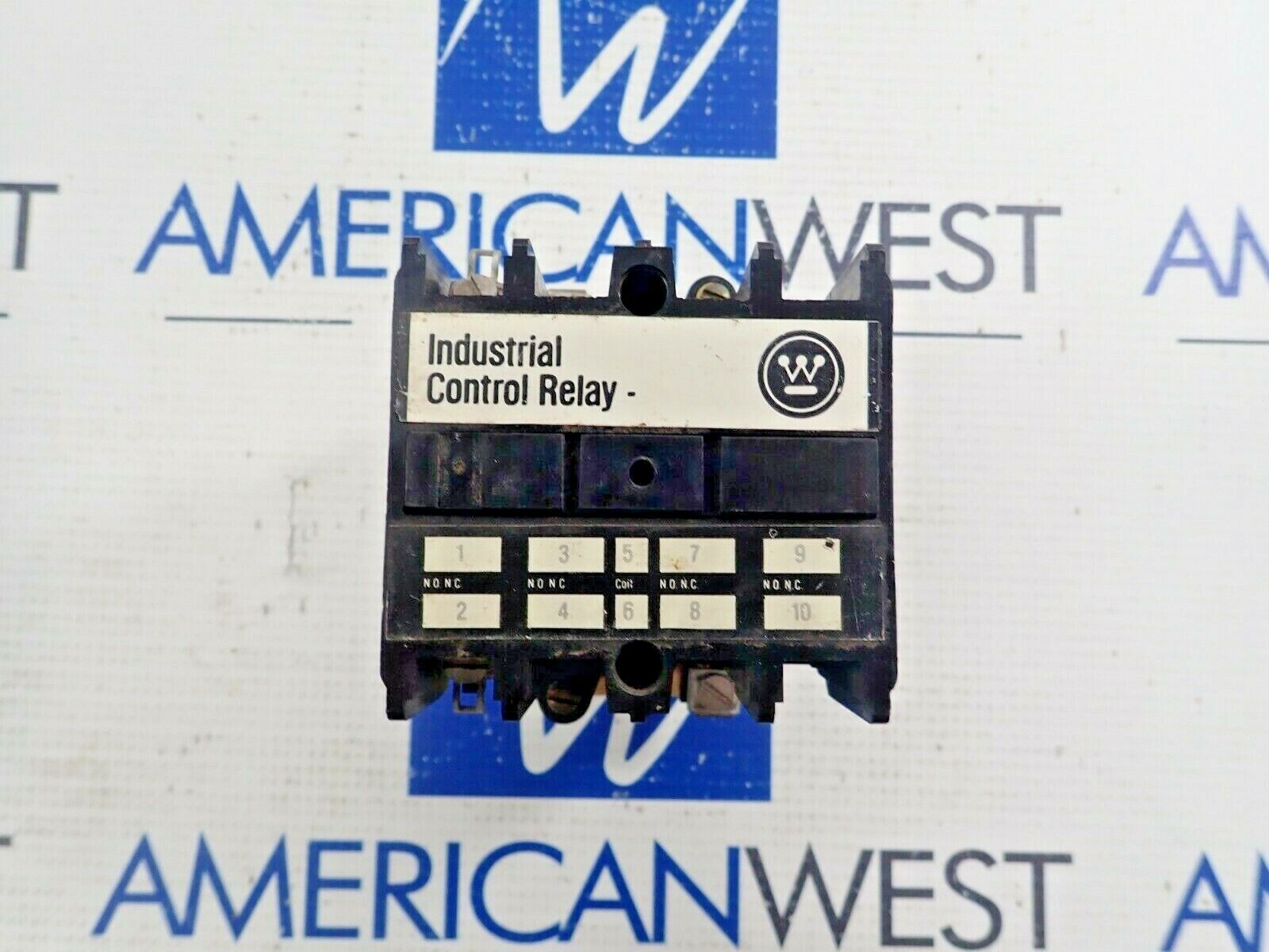 WESTINGHOUSE INDUSTRIAL CONTROL RELAY 766A023G01 10 AMP 120V COIL