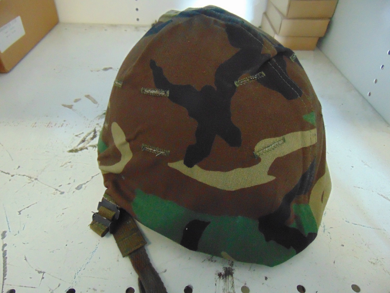 woodland M-1 helmet cover steel pot NOS BDU camo pattern military issue 1980s