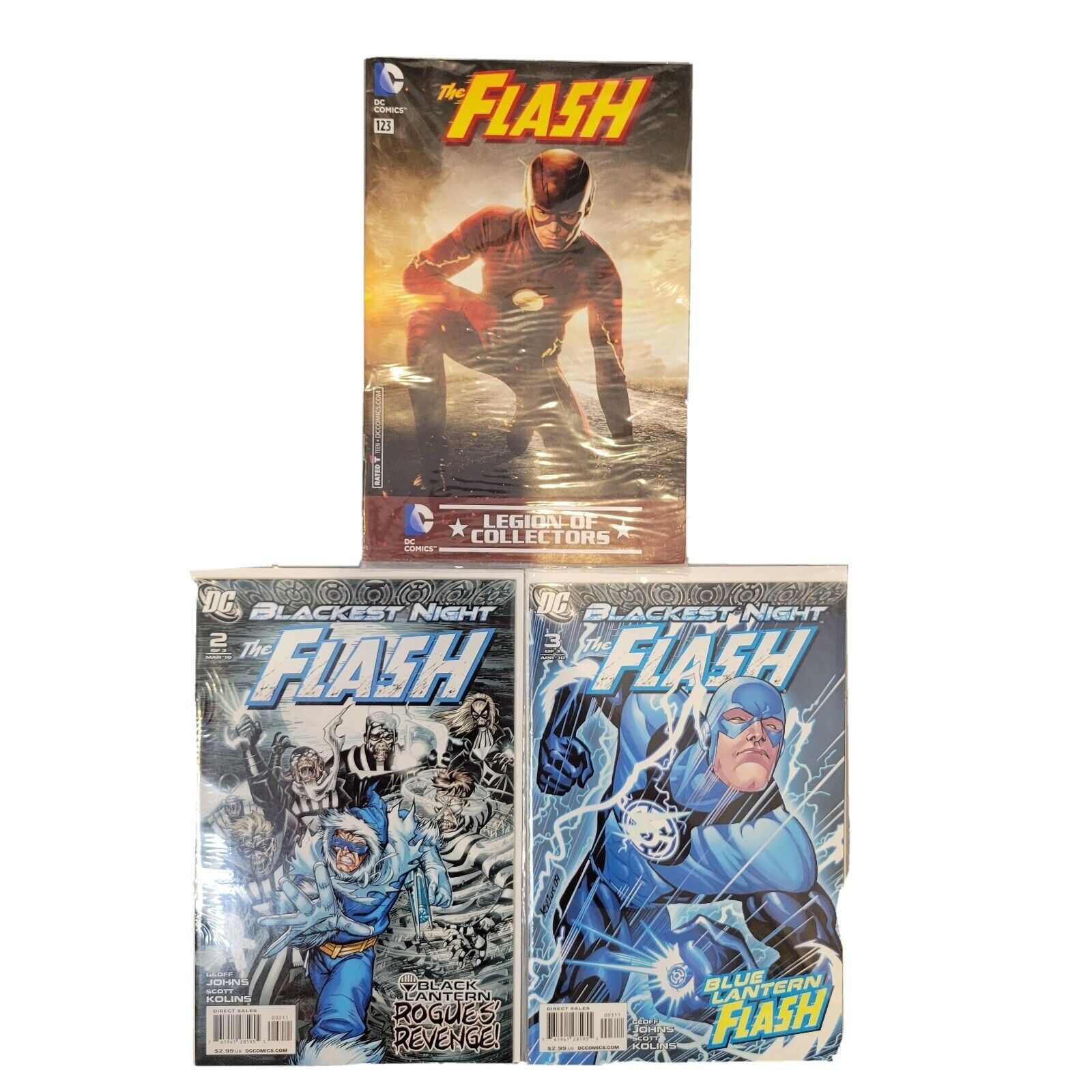 DC Blackest Night 3 Part Flash Mini Series #2 #3 and 123 Flash comic lot