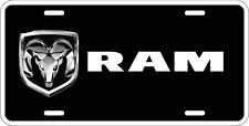 Dodge Ram Black License Plate New Car Tag Metal Aluminum 6 x 12 USA black picture