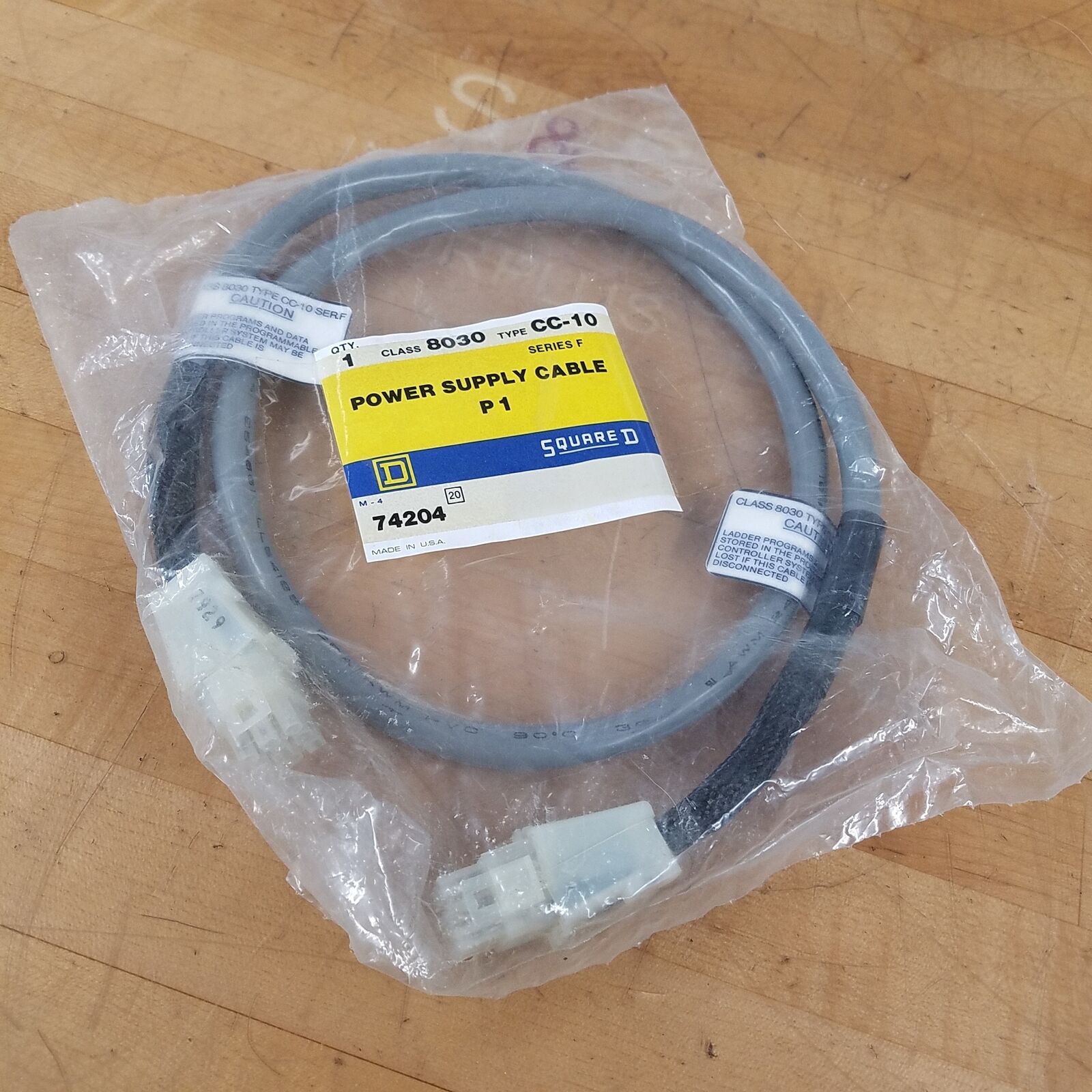 Square D Symax 8030-CC-10 Series F Power Supply Cable, P1 Connector, 3FT Long