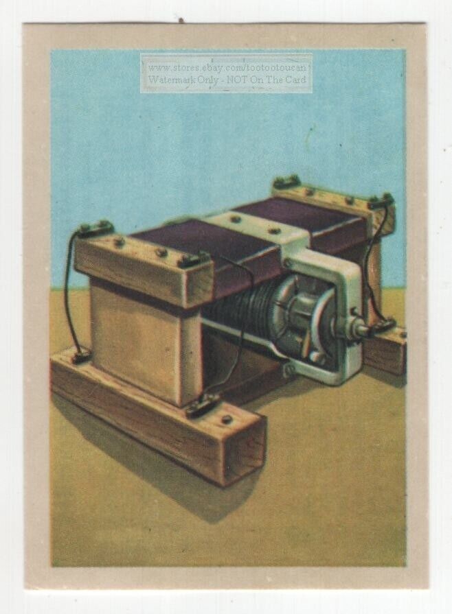 1872 Siemen First Dynamo Electromagnet Stator Vintage Ad Card
