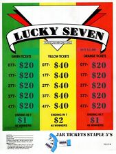  Vintage One Dollar LUCKY SEVEN St-5's Jar Tickets (816 plays)  picture
