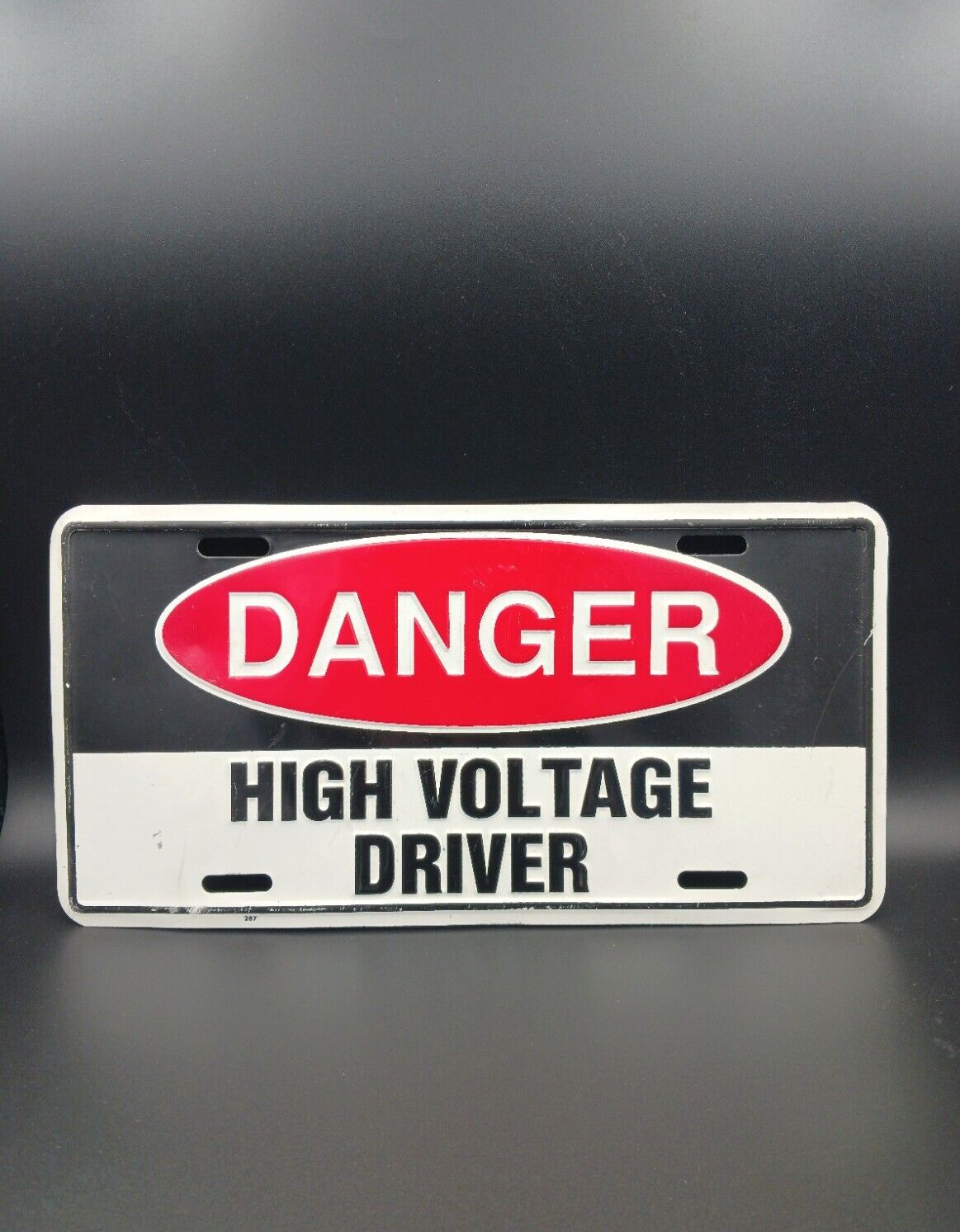 Vintage Danger High Voltage Driver Novelty License Plate