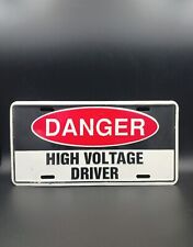 Vintage Danger High Voltage Driver Novelty License Plate picture