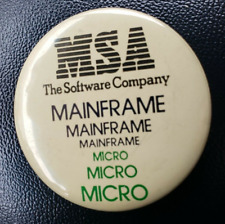 MSA The Software Company Mainframe Micro Pinback 2.5