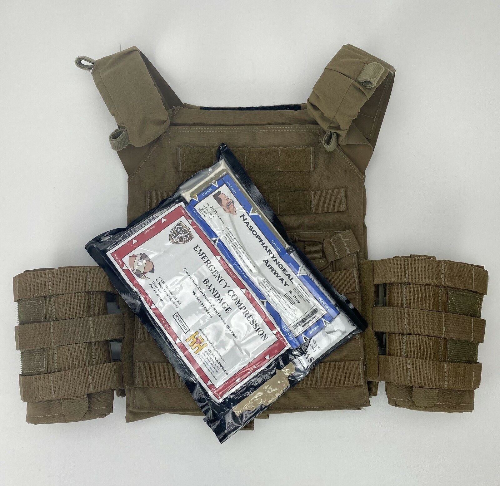 BODY ARMOR / PLATE CARRIER IFAK w/ TQ - NEW - VACUUM SEALED - $115 RETAIL