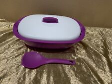 New UNIQUE Tupperware Legacy Rice and Soup Server Bowl with Scoop 1.7L Purple picture