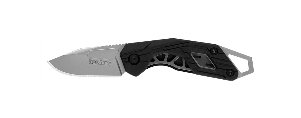 Kershaw Diode Liner Lock Knife Black GFN Handle Plain Bead Blast Blade 1230