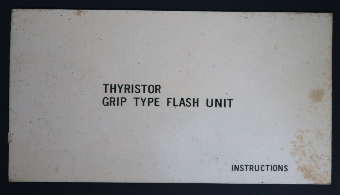 Thyristor Grip Type Flash Unit Instructions Manual Guide Vintage Paper Booklet