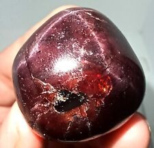 Garnet with star flash tumble - Large red garnet crystal tumble - raw stone picture