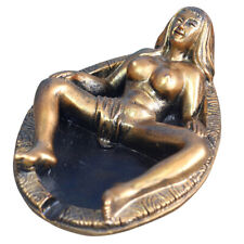 Vintage Resin Woman in Bath Tub Ashtray Gothic Cigar-smoke-butt Holder Ash Tray picture