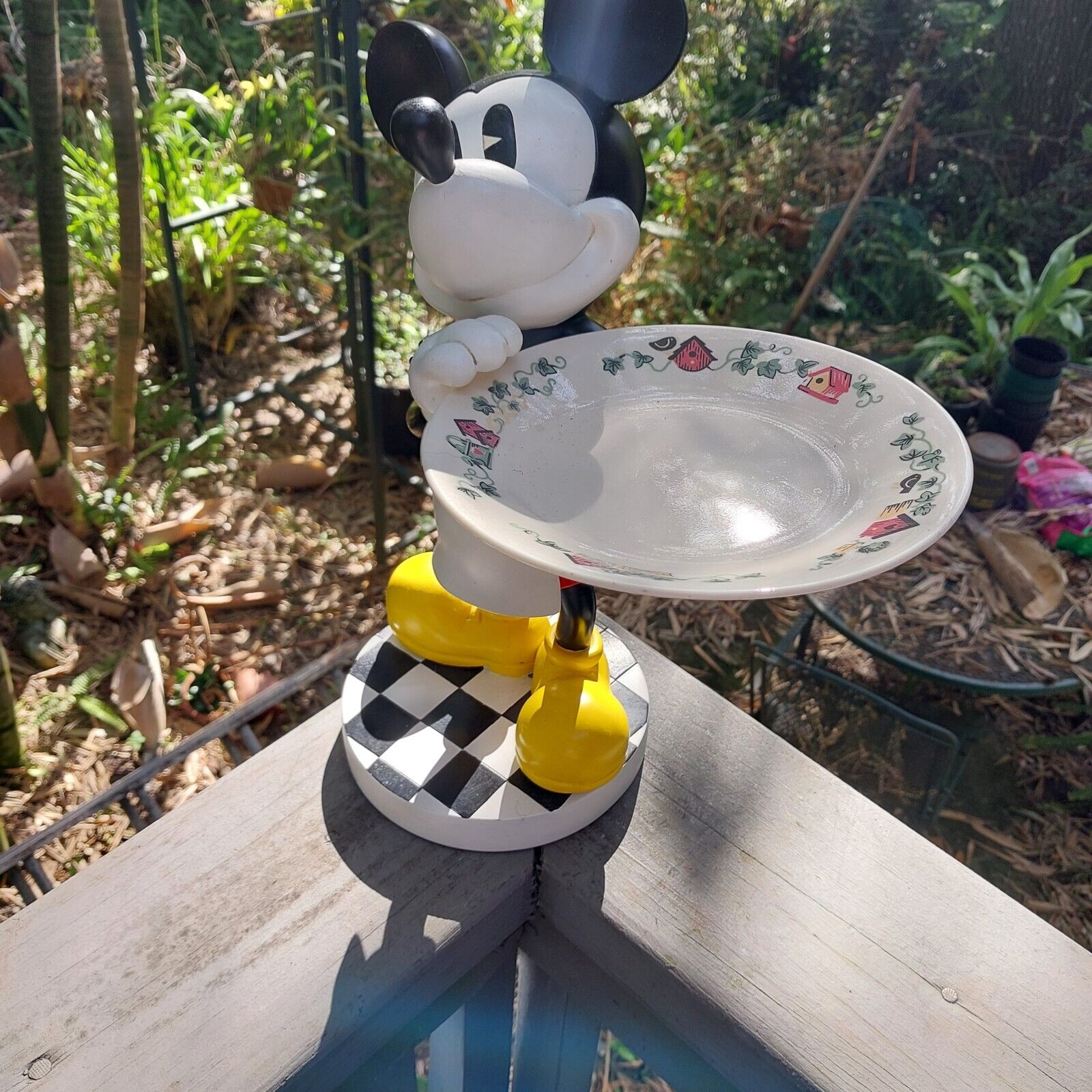 Disney Mickey Mouse Waiter Pizza Server  Statue As Is Florida Estate