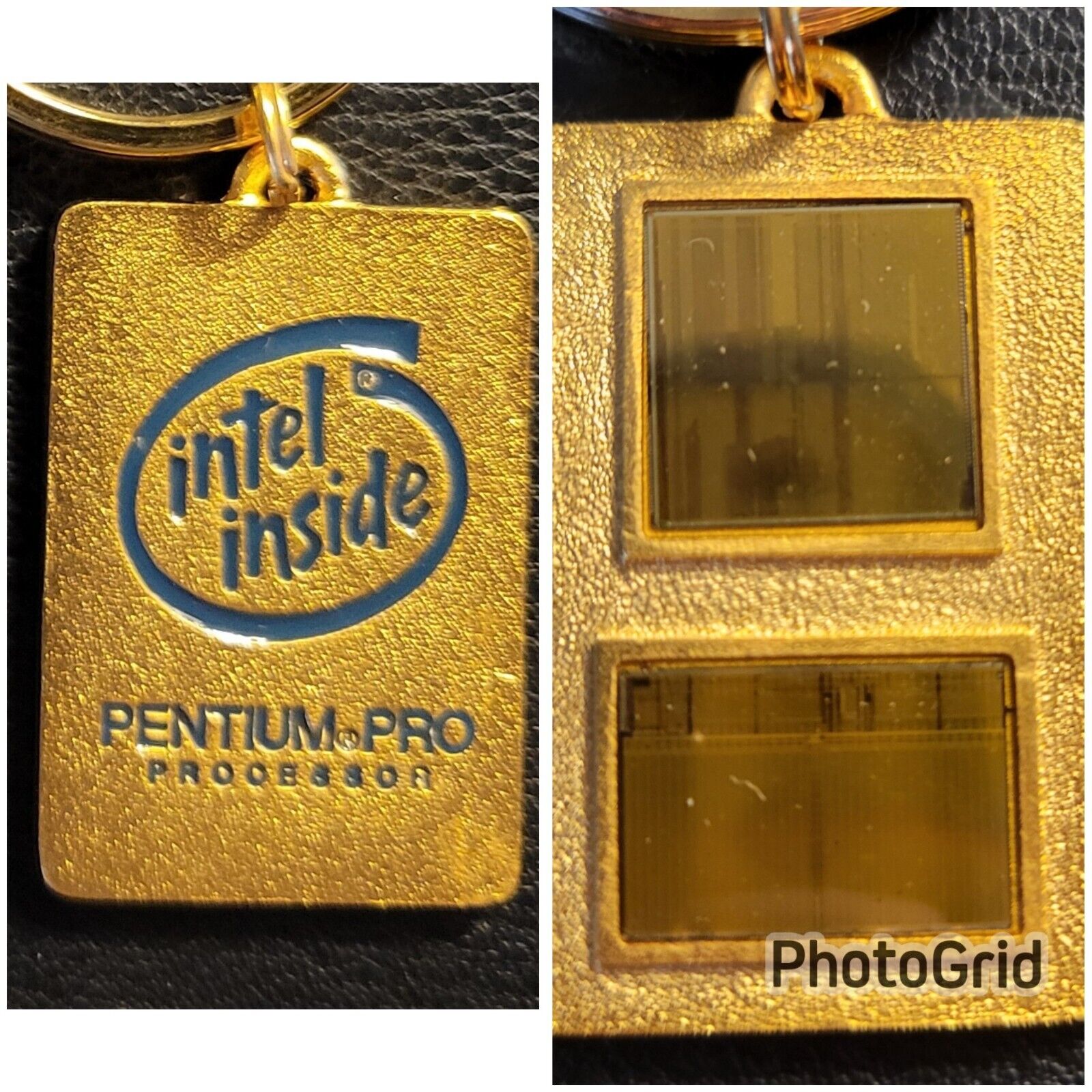 Vintage NOS Intel Pentium Pro Processor CHIP Key Chain Blue Imprint Computer PC