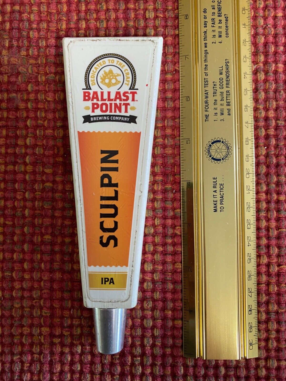Ballast Point Brewing Company Sculpin MINI Wood Beer Tap Handle