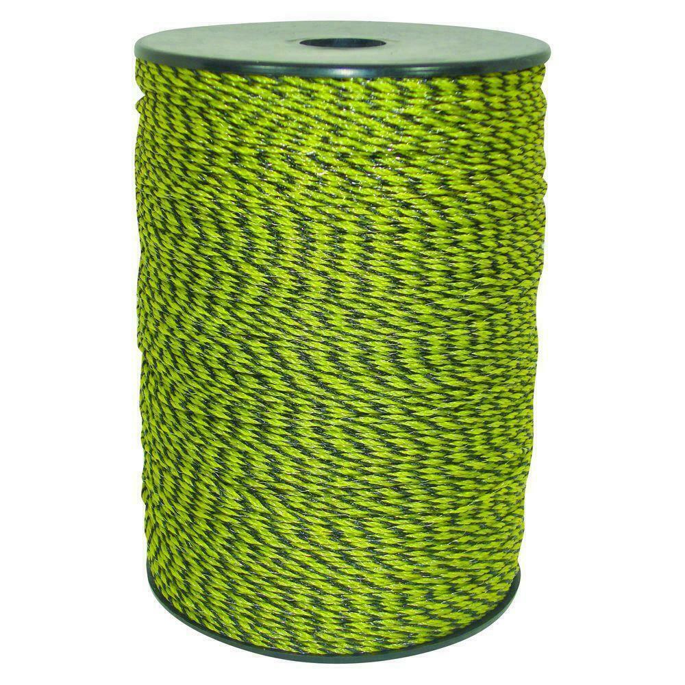 1312 ft. Yellow Black Poly Wire Electric Fencing Livestock Fence Roll Conductor