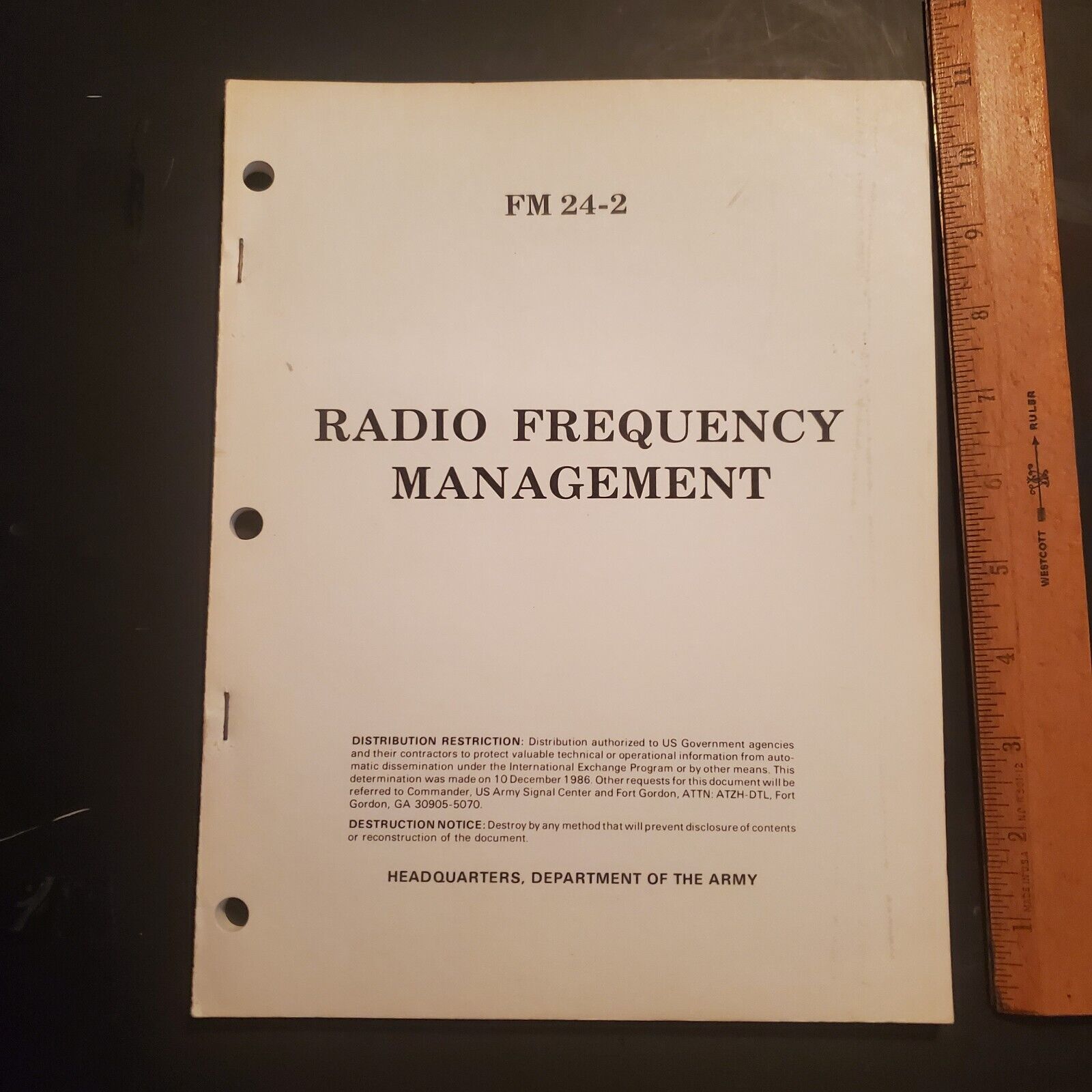 Radio Frequency Management Army Historical Book FM 24-2