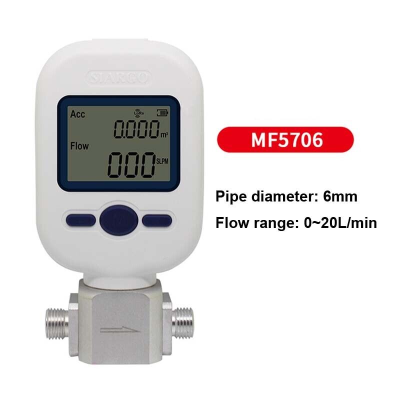 Digital Gas Mass Flow Meter Oxygen Gas Air Flow Rate Tester Flowmeter 0~20L/250L