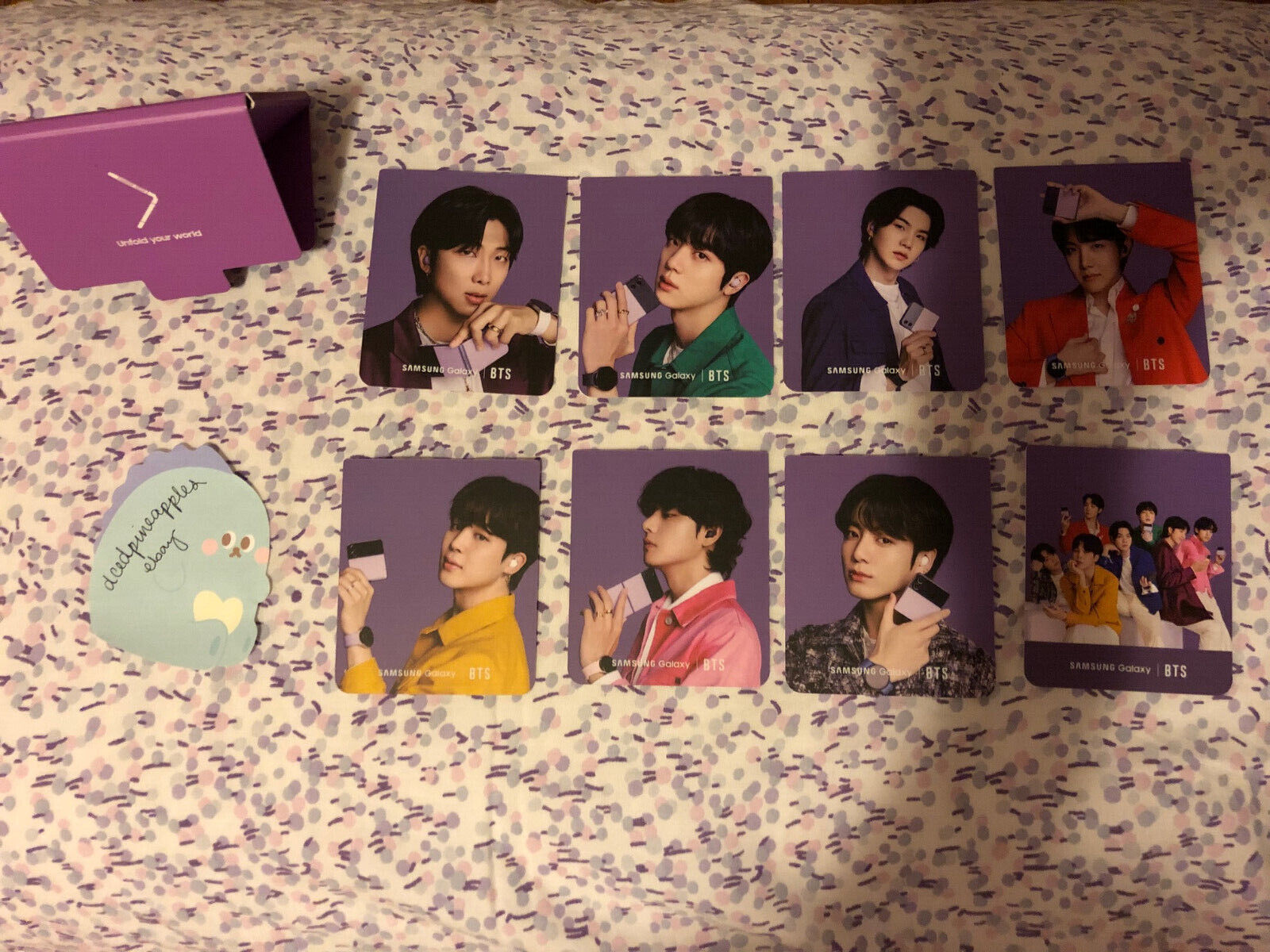 BTS Samsung Galaxy Experience Pop Up New York Photocards 2022 Official Member 