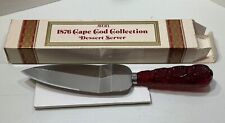 NIB Avon Cake Dessert Server 1876 Cape Cod Stainless Ruby Red Sheffield England picture