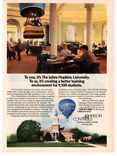 JOHNSON CONTROLS John Hopkins University 1987 Vintage Print Ad Original Man Cave picture