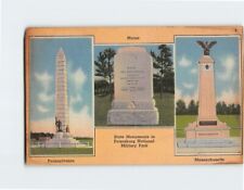 Postcard State Monuments in Petersburg National Military Park Maine USA picture