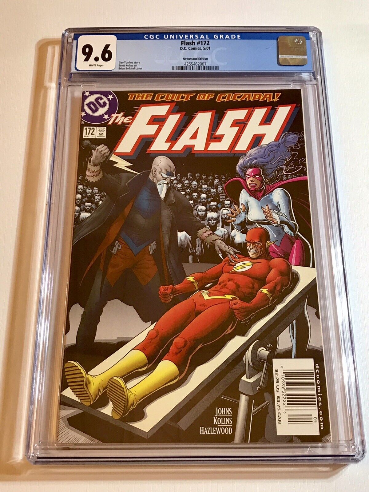 2001 DC THE FLASH #172 FIRST FULL APPEARANCE OF CICADA RARE NEWSSTAND CGC 9.6