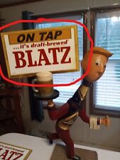 Vintage Blatz Beer 1950s 1960s Running Waiter Reproduction Sign  picture
